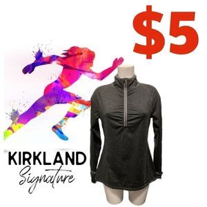 $5 ADD ON ITEM Kirkland Active1/4 Zip Ruffled Pullover size M